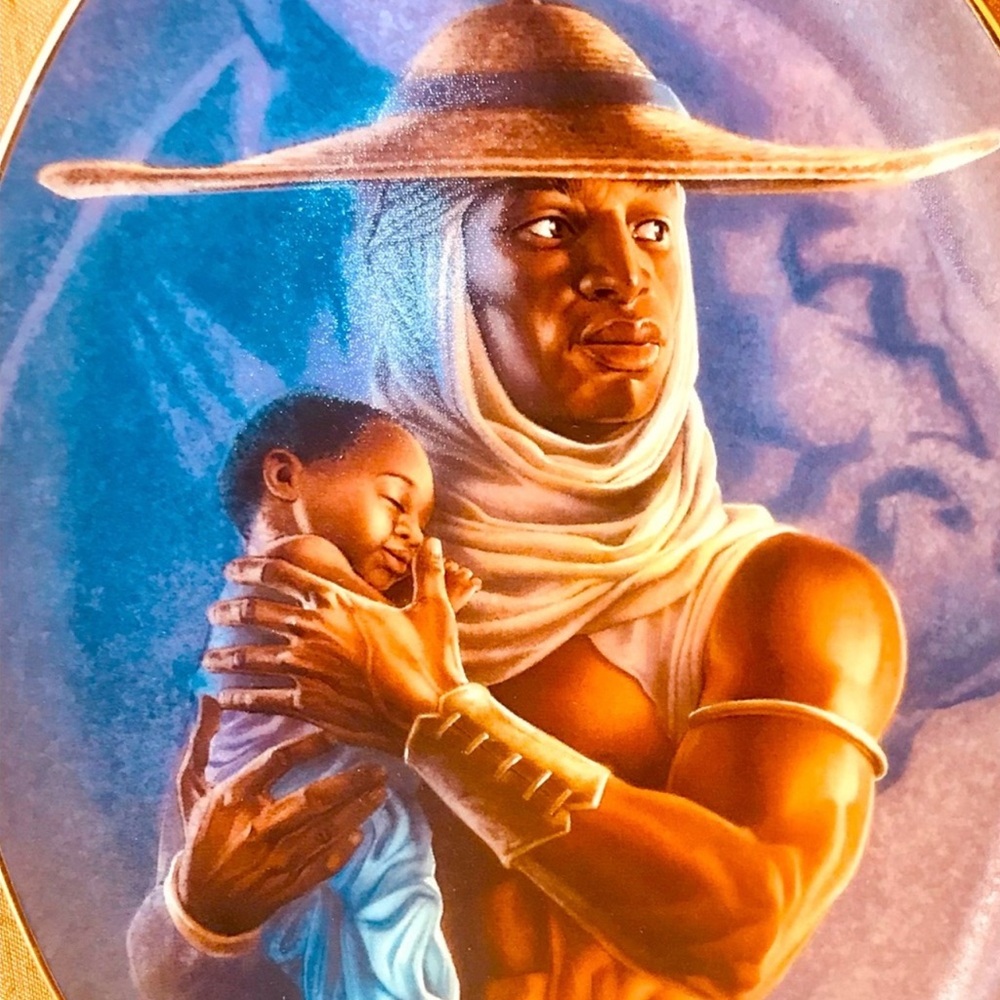 Ebony Vision Plate…The Protector By Thomas Blackshear ..Like New..No Chips